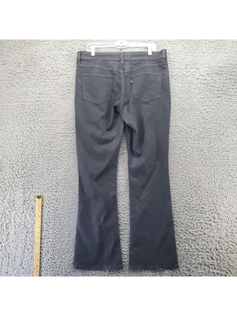 Levis Jeans Womens 14 Gray Mid Rise Bootcut Skinny Denim Stretchy *Read*